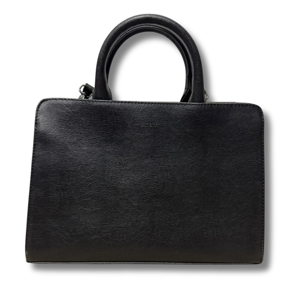 MATT + NAT Vegan Satchell Bag, Black
